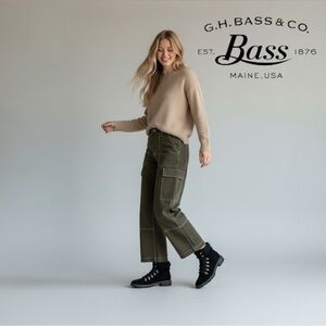 G.H. Bass Shoes Andrea Ankle Boots Black Suede Leather Booties Women's Size 11